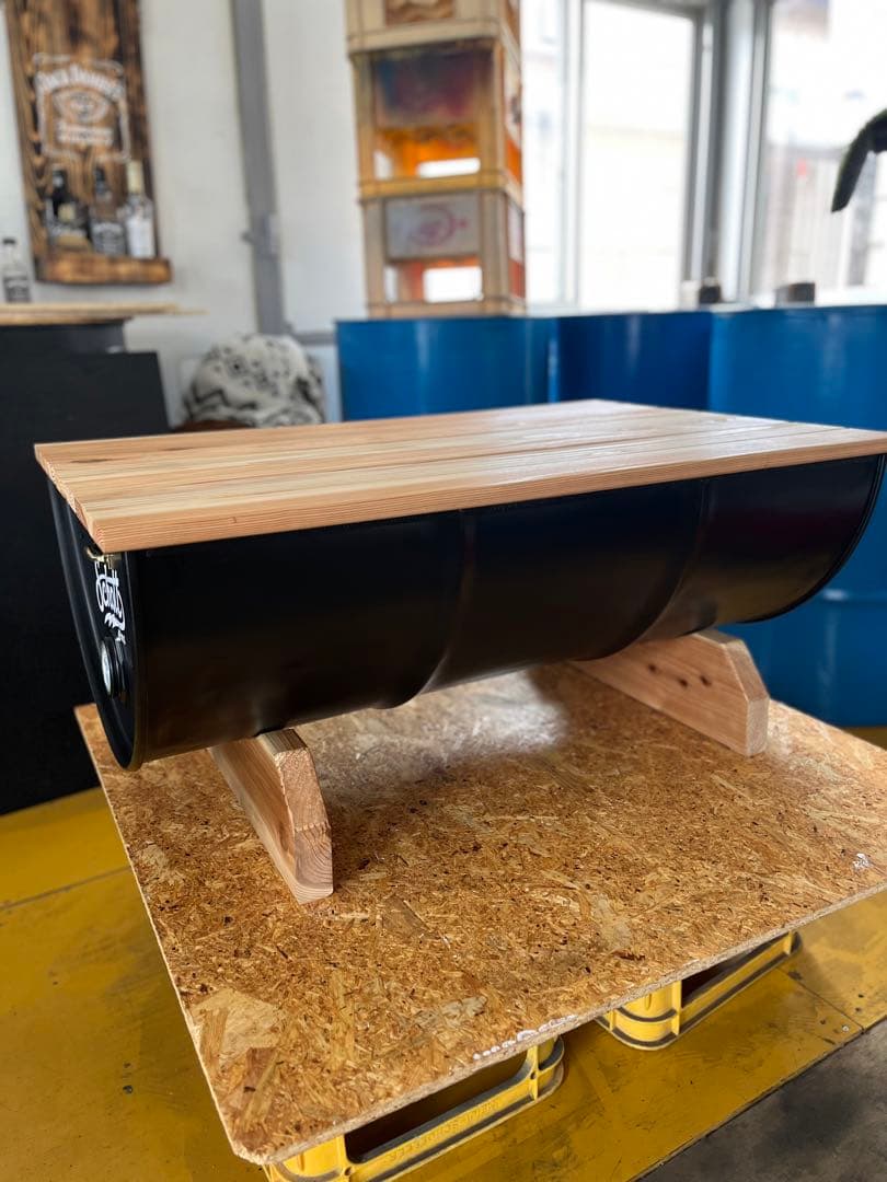 ご依頼例 ドラム缶 リメイクガラステーブルアメリカンテーブル