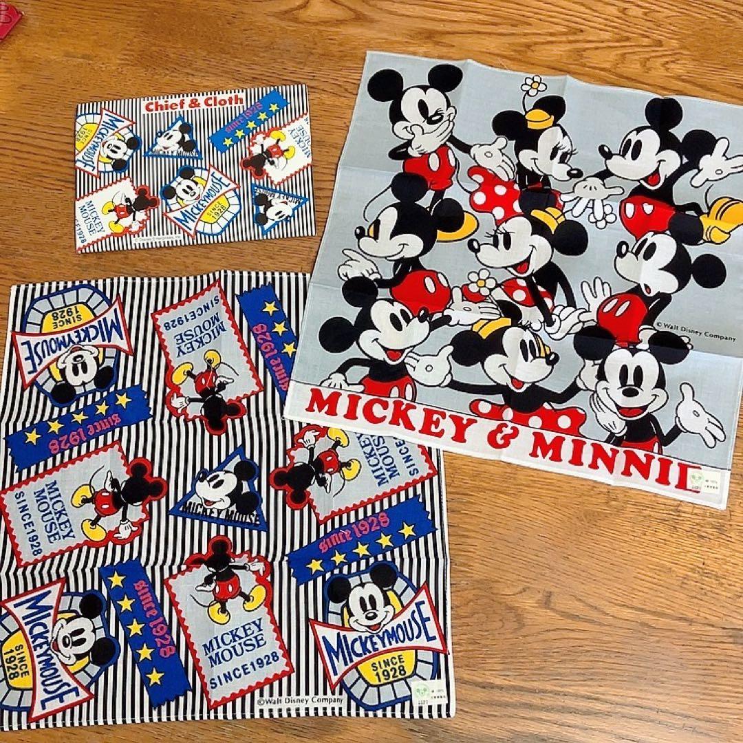 ディズニー ハンカチまとめ売り チーフ＆クロス 千趣会 ベルメゾン 未