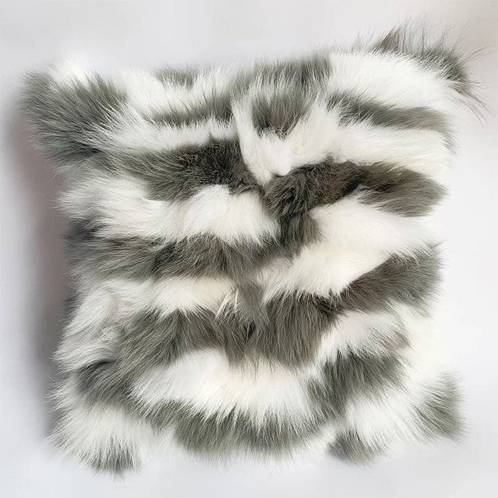 高級本毛皮クッションカバーカラフル