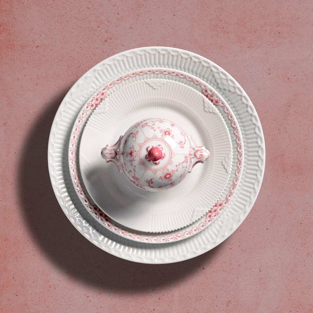 新品ロイヤルコペンハーゲン コーラル ブルー 22cmプレートレース プリンセス