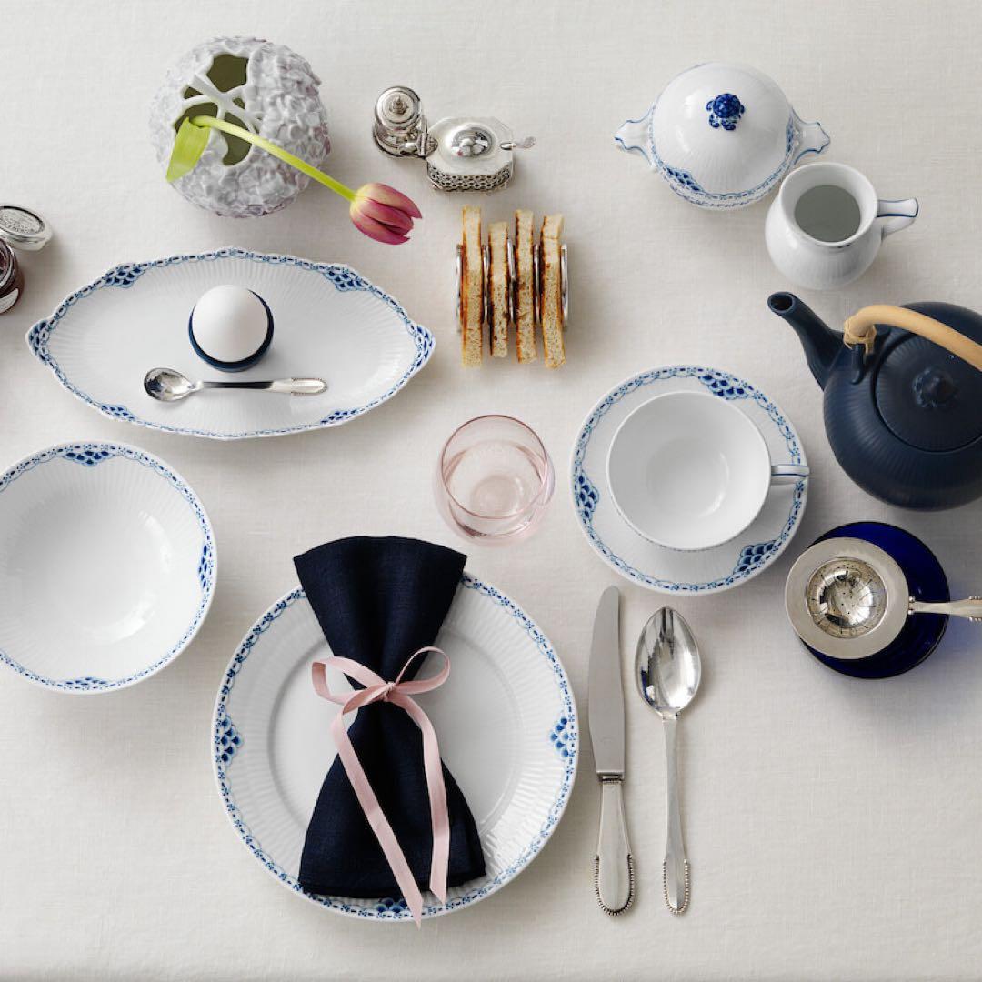 新品ロイヤルコペンハーゲン コーラル ブルー 22cmプレートレース プリンセス