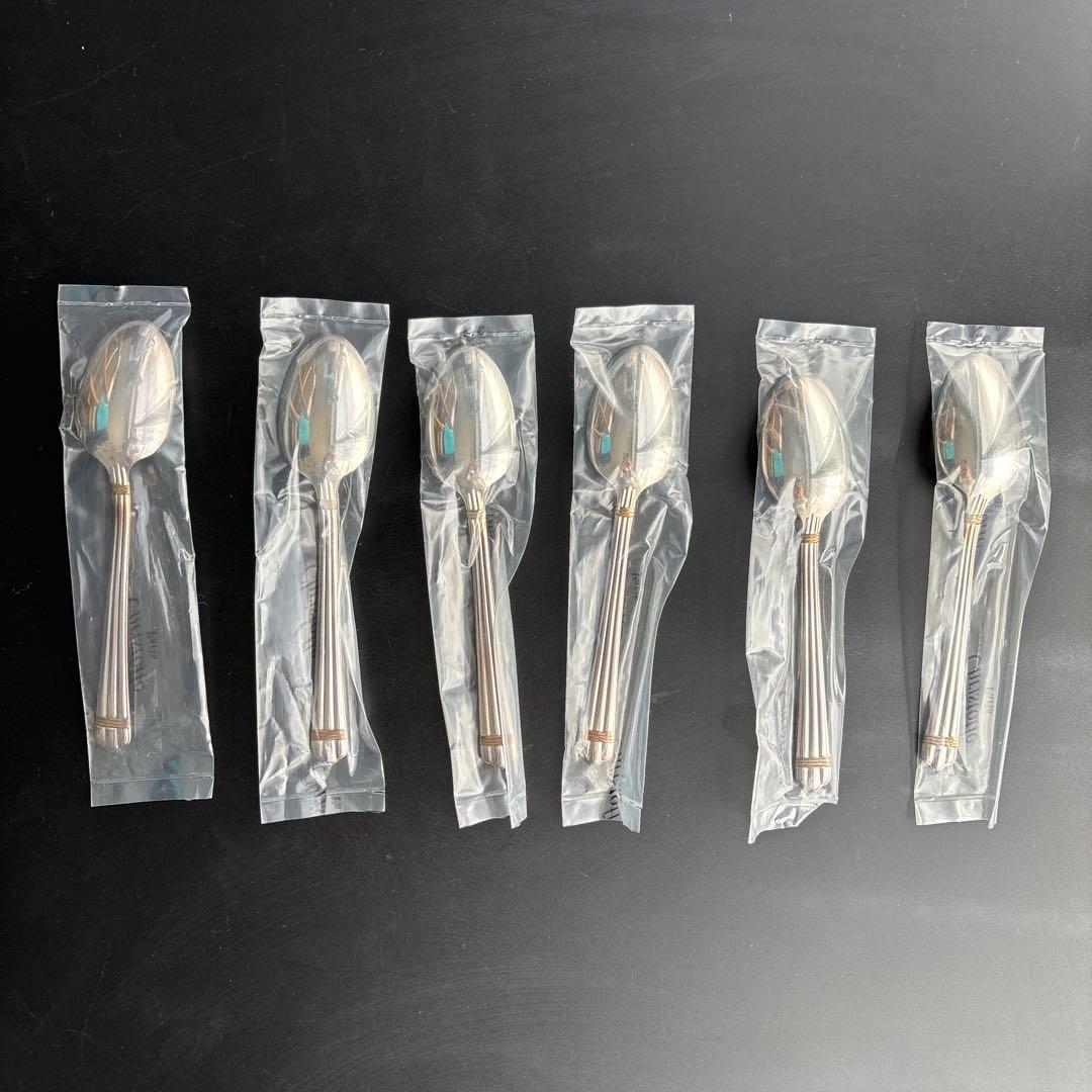 【未開封✨】クリストフル　アリアゴールドリング　スプーン６点　ボックス付き