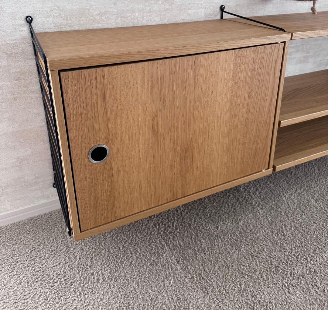 string シェルフ テレビボード オーク ブラック - メルカリ