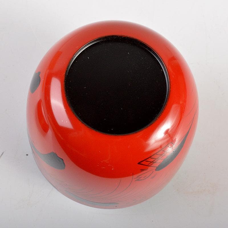 茶道具　塗師　龍斎作　朱塗　玄々斎好　曙棗　共箱　V　6214