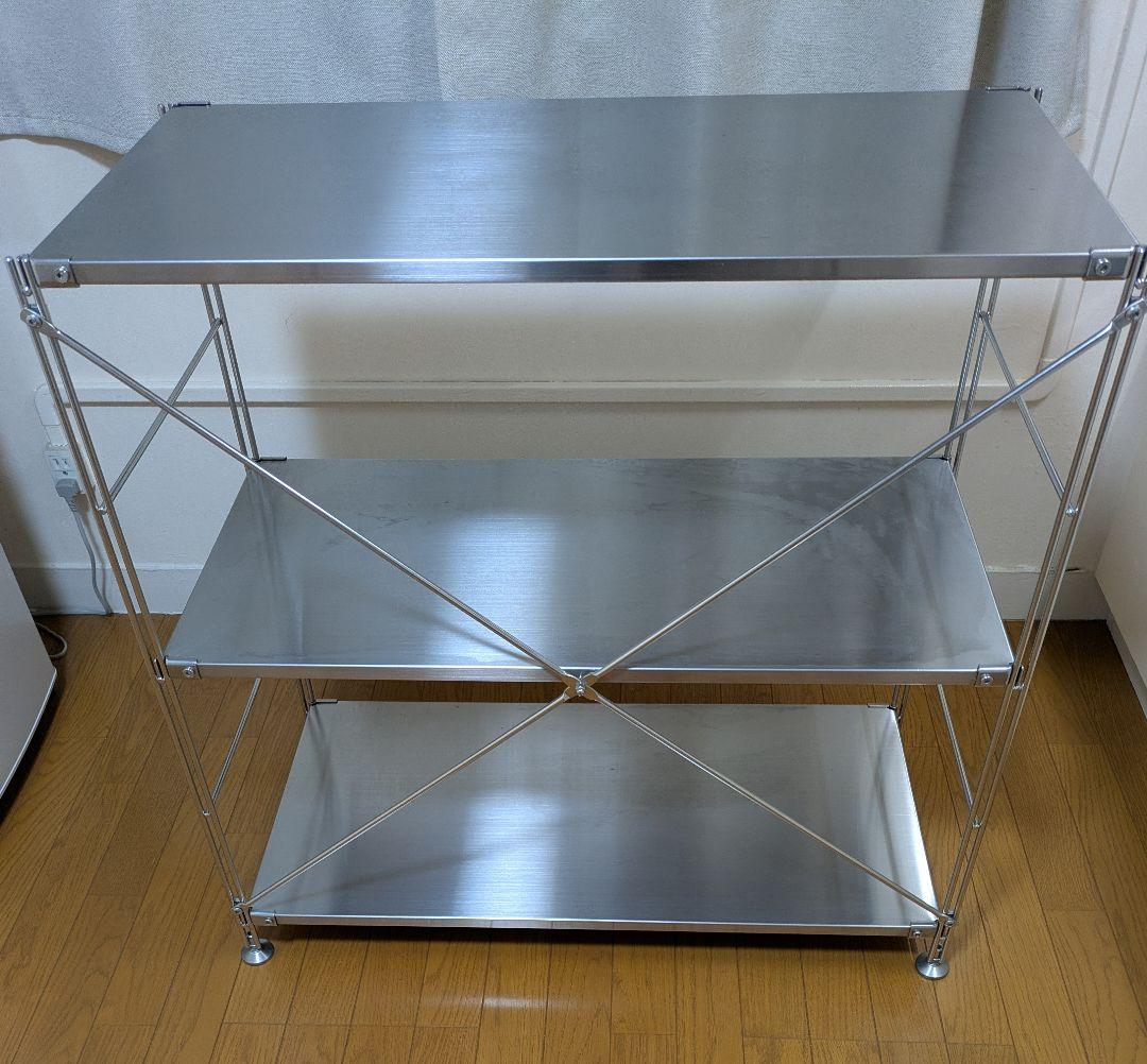 無印良品ステンレススチール 3段スチールラック
