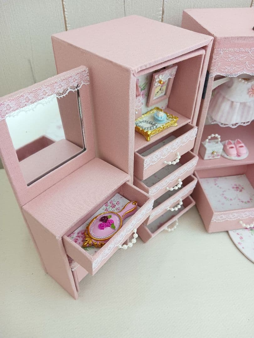 ひよこ様＊kyo＊ハンドメイド＊ドール用 ワードローブ＊クローゼット＊ドレッサー