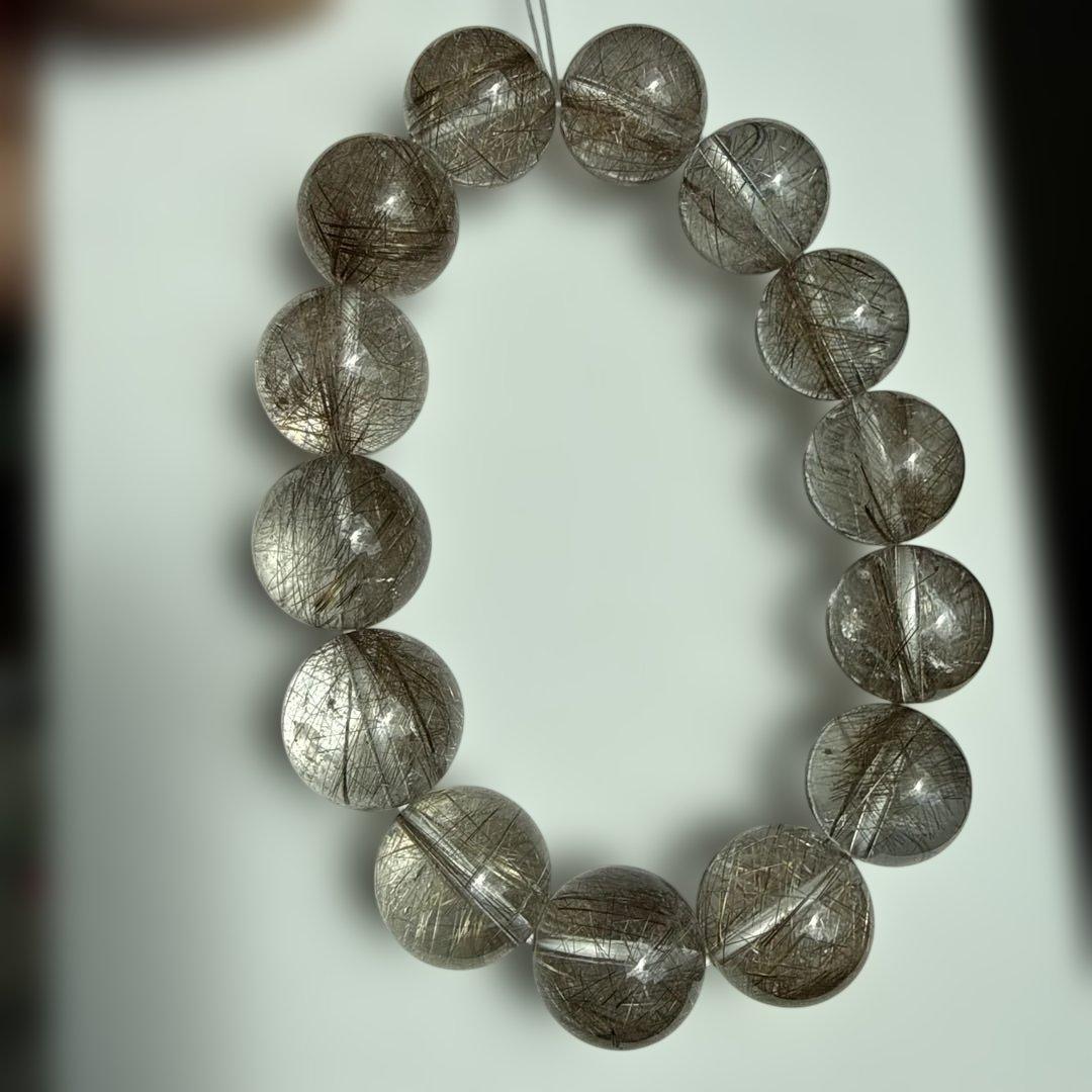 高品質シルバールチルクォーツ ブレスレット 天然石