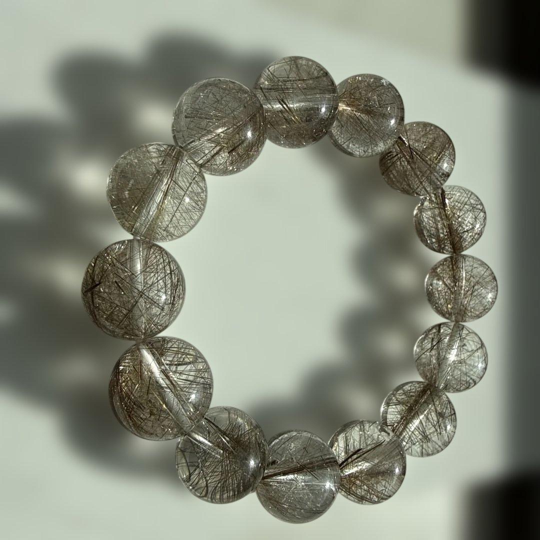 高品質シルバールチルクォーツ ブレスレット 天然石