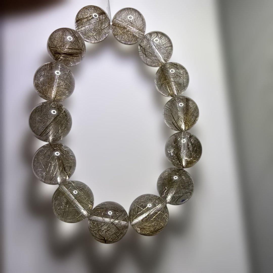 高品質シルバールチルクォーツ ブレスレット 天然石