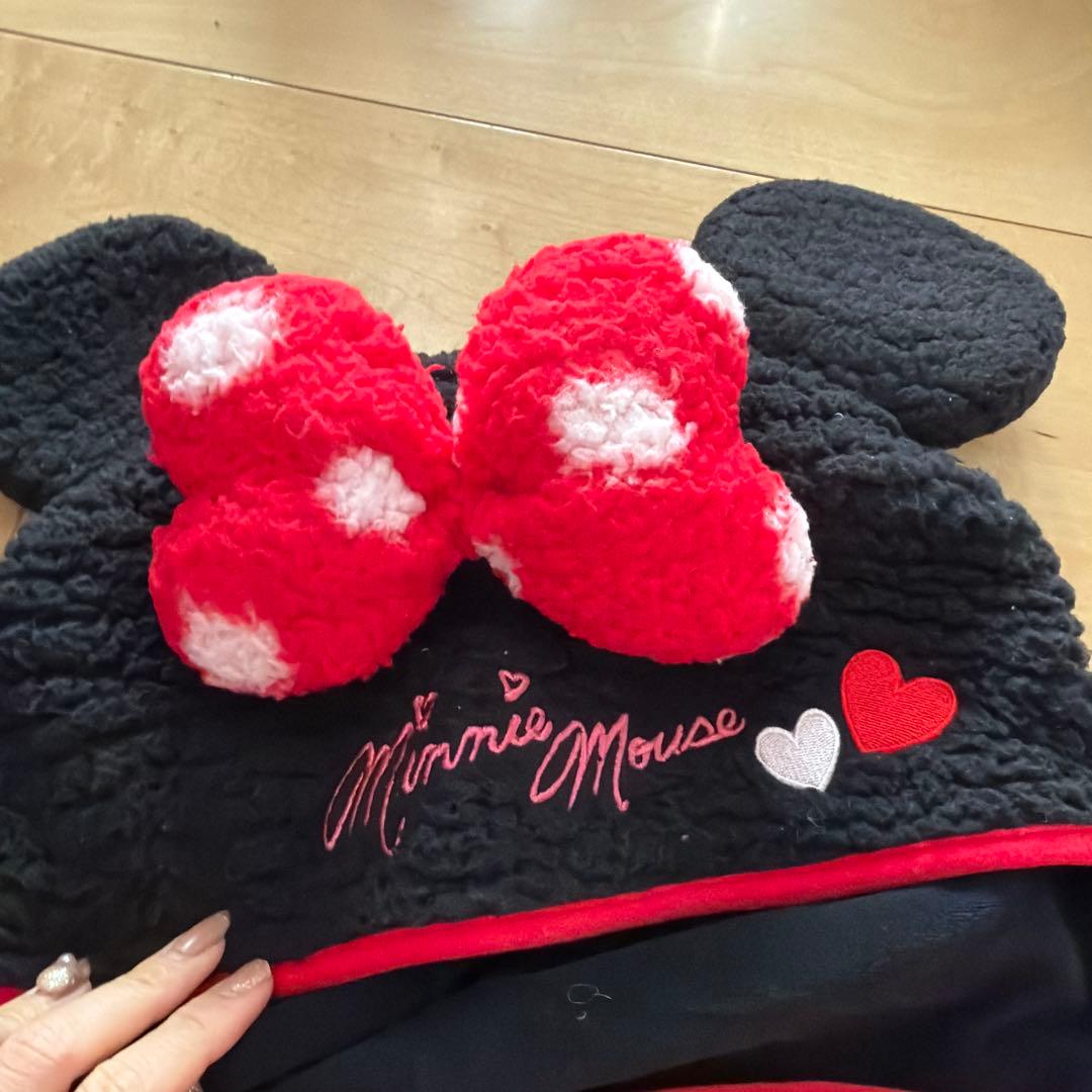 ミニーミッキーとプーさんのフリースポンチョ三点セット