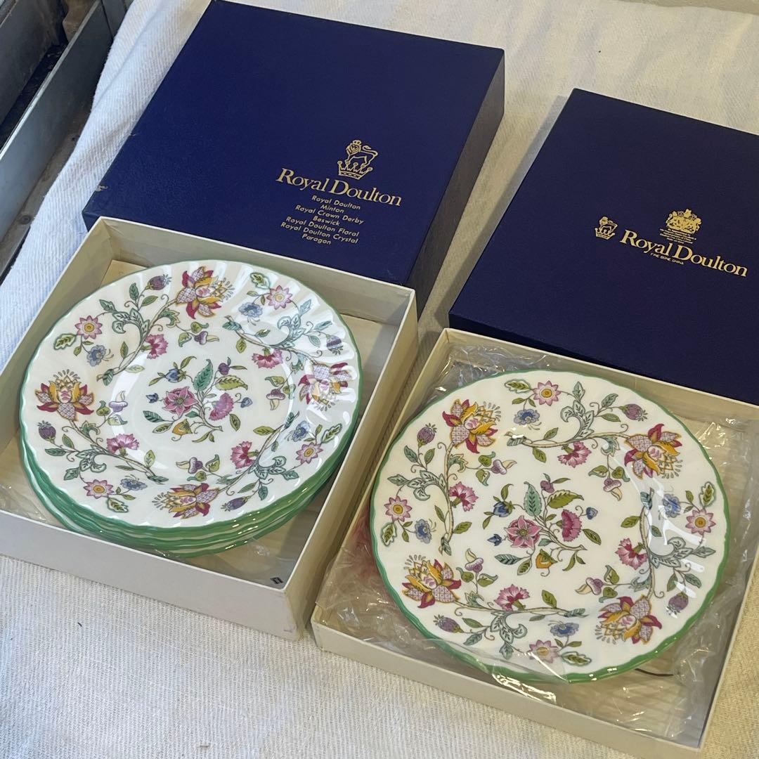 未使用箱付　ミントン　ハドンホール　ケーキ皿7枚セット　15.5cm