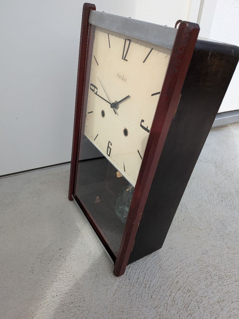 Seiko レトロ掛け時計 ミニ花瓶付き