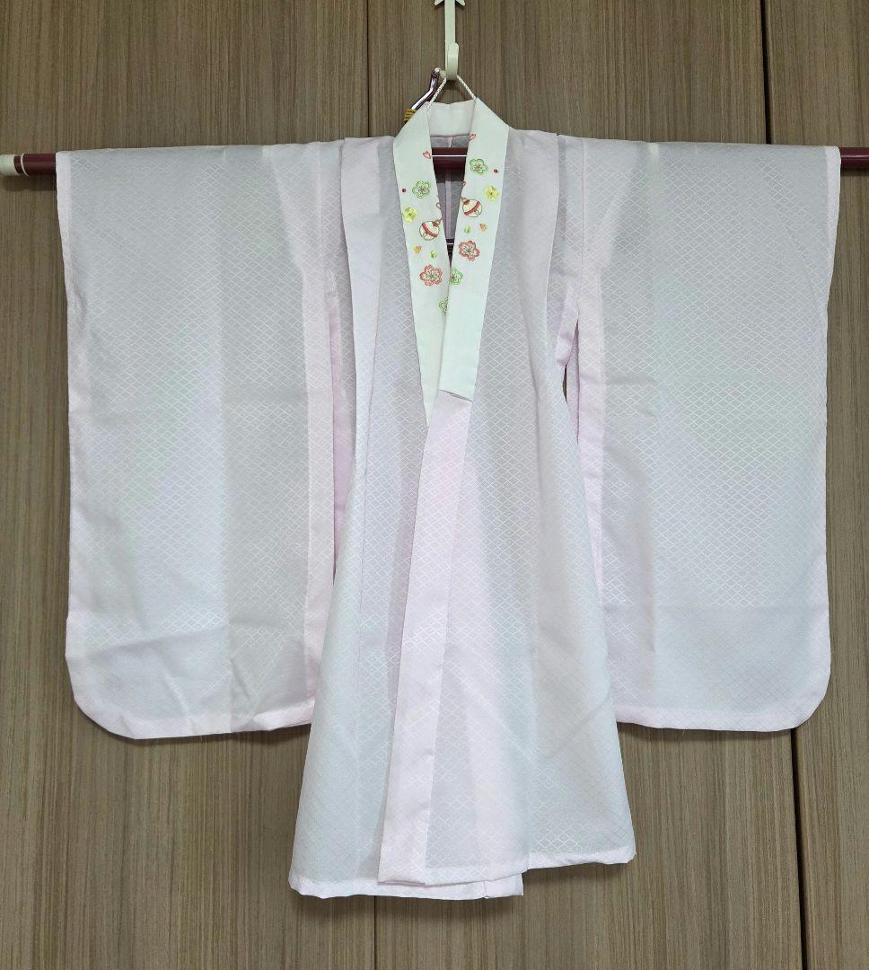 3歳☆式部浪漫 七五三 着物被布セット くす玉ピンク