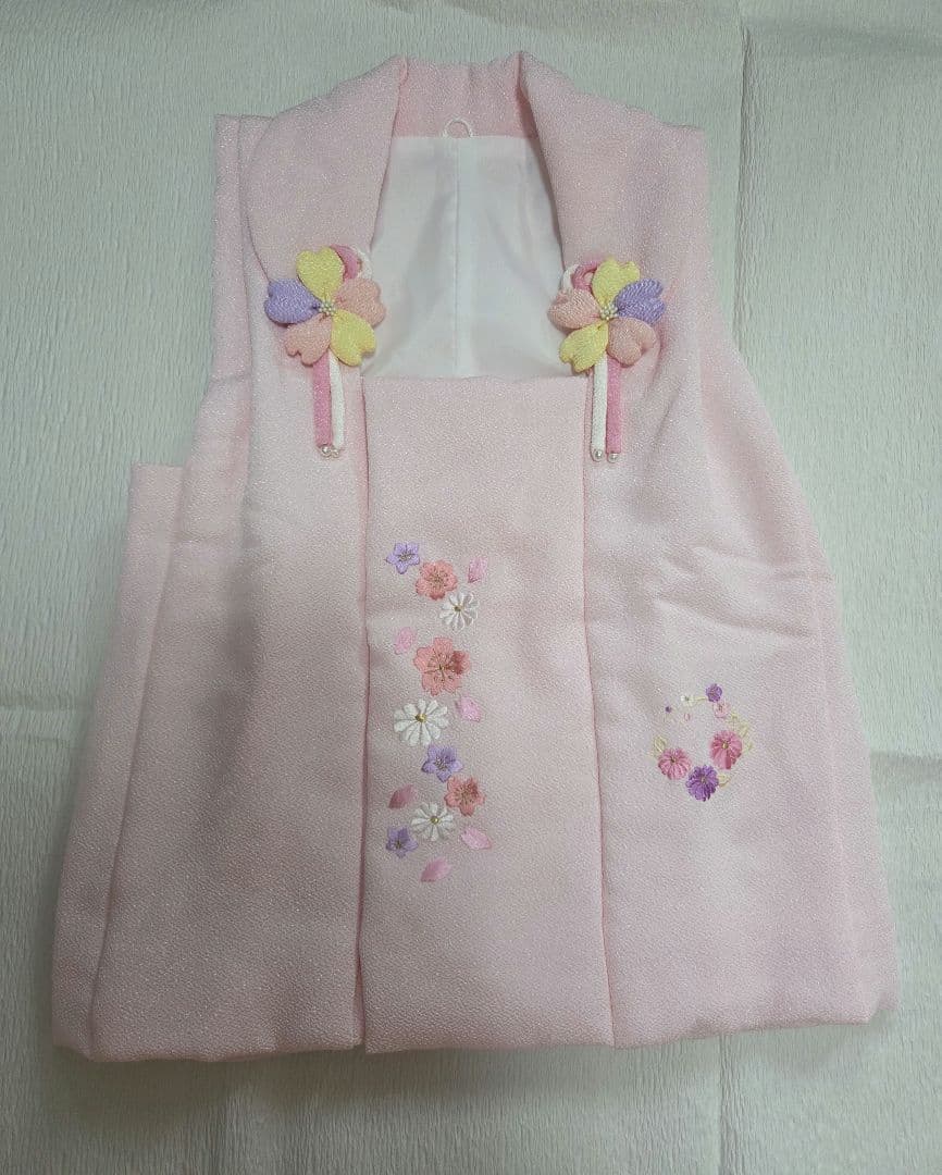 3歳☆式部浪漫 七五三 着物被布セット くす玉ピンク