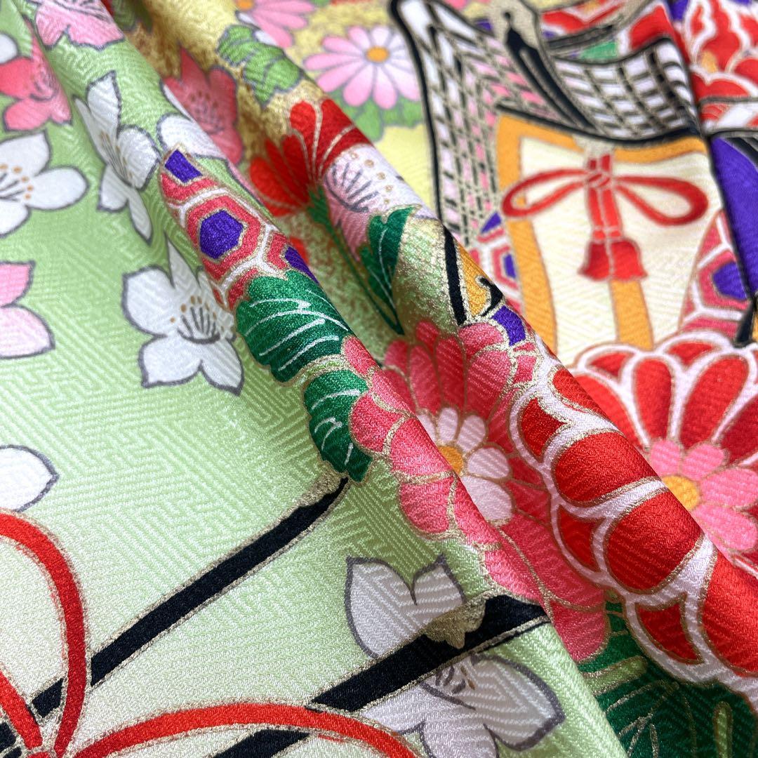 ◎mk-1908　七五三　振袖　着物・襦袢　2点セット　日本製　11-5