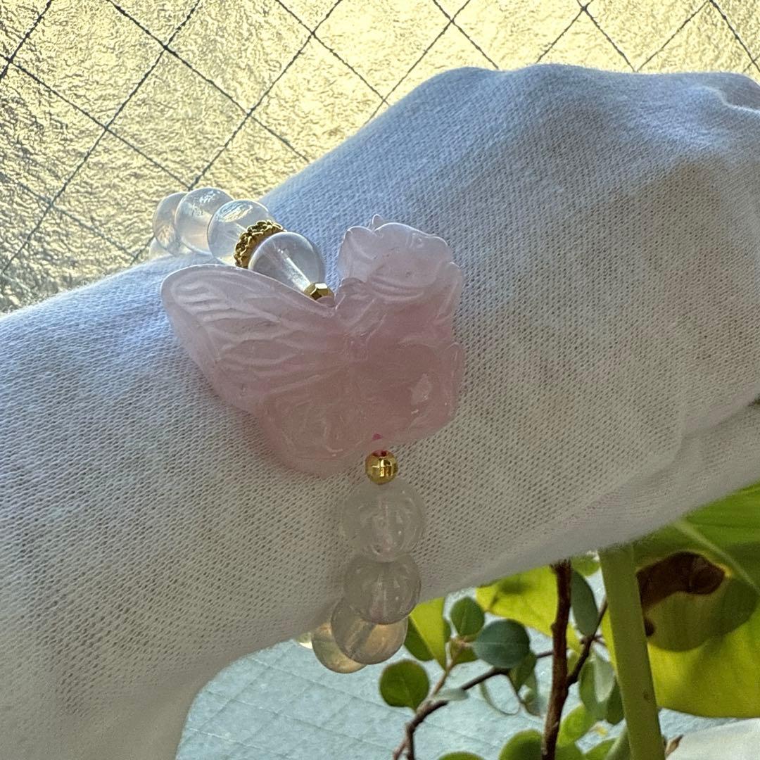 可愛い❢スコロライトとローズクォーツ猫ちゃんブレス❥