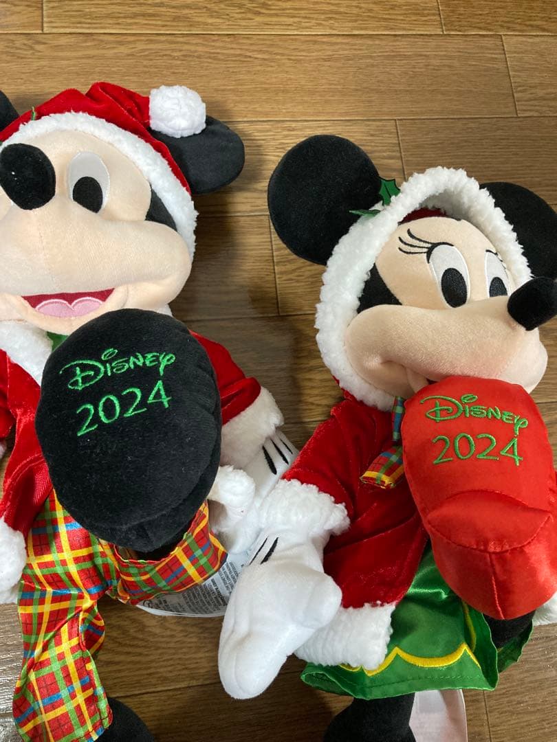 Disney ミッキー ミニー クリスマスぬいぐるみ 2024年