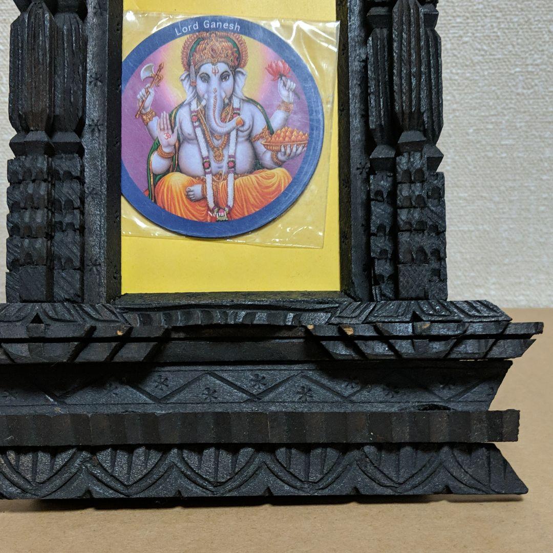 【木製】フォトフレーム 写真立て ハンドメイド ネパール製