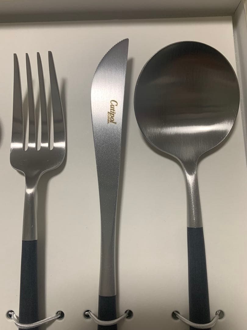 新品未使用品　クチポール　ゴア　カトラリー　6本セット　ブラック×シルバー