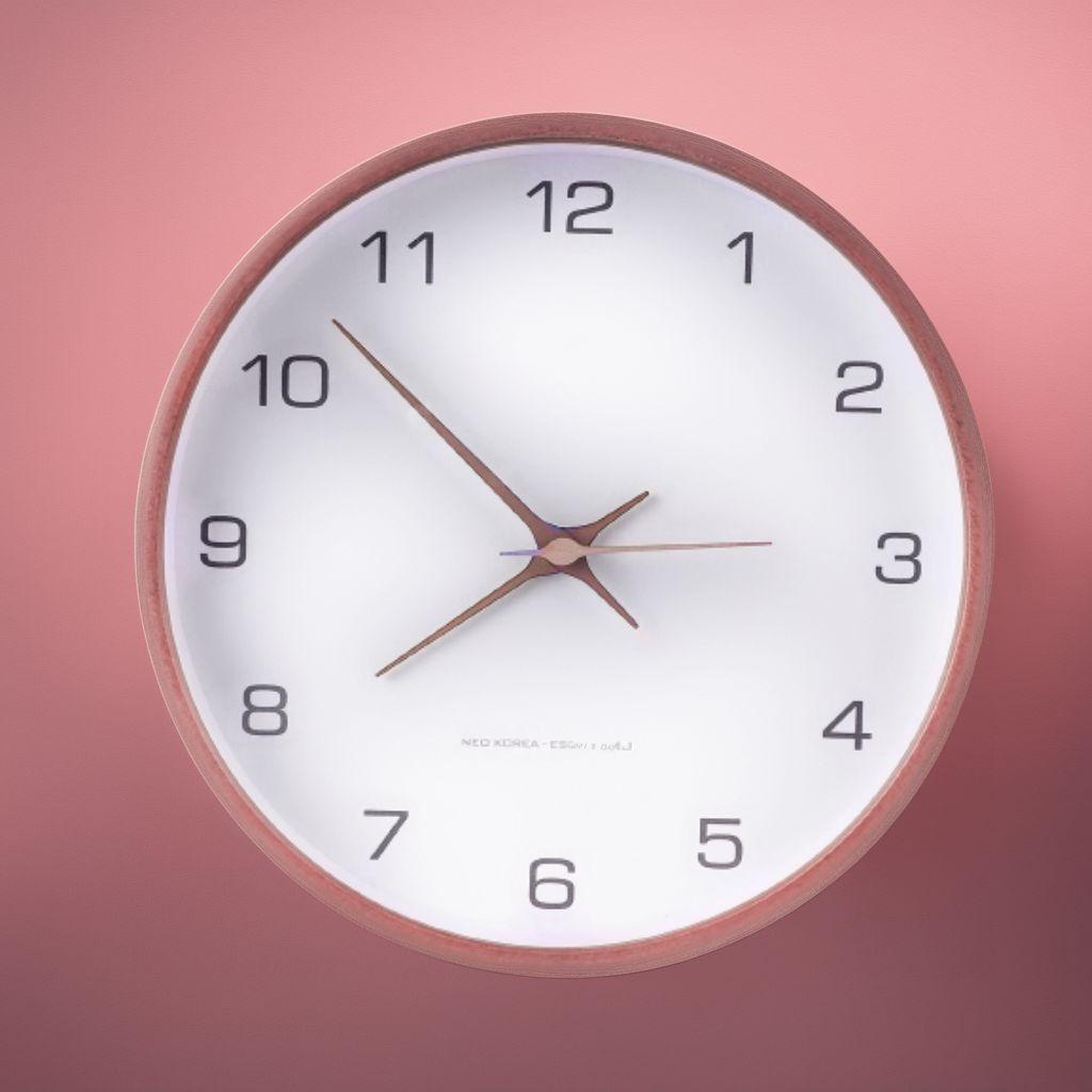 インテリア 静音木製壁掛け時計 ナチュラル 北欧