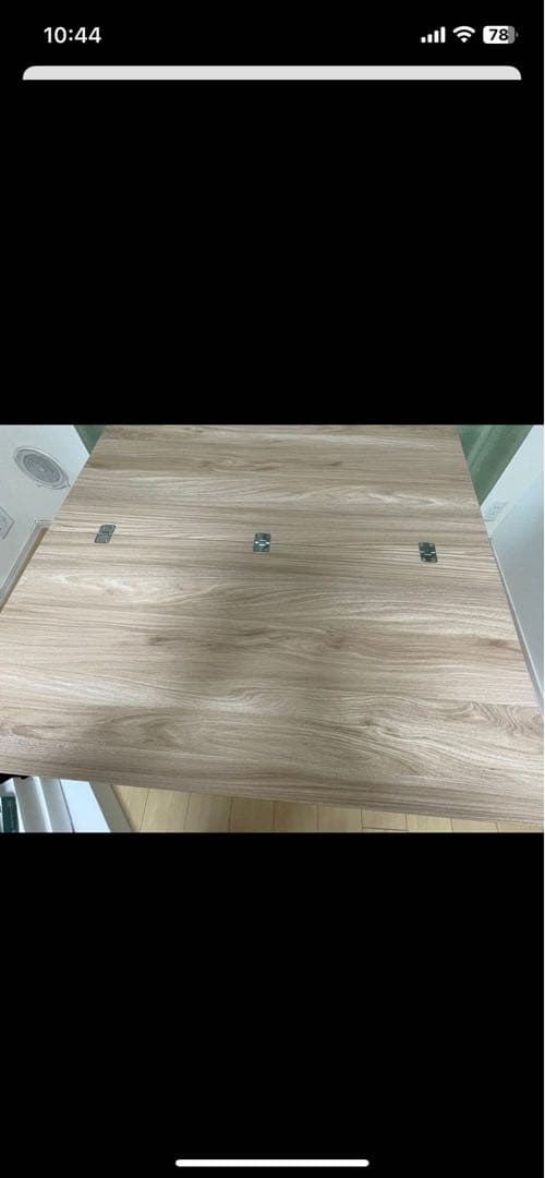 昇降式テーブル　ナチュラル　ホワイト