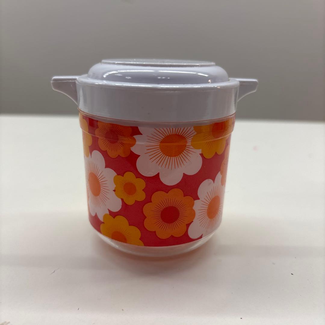 昭和レトロ花柄 調味料ケース 5個セット トレー付き