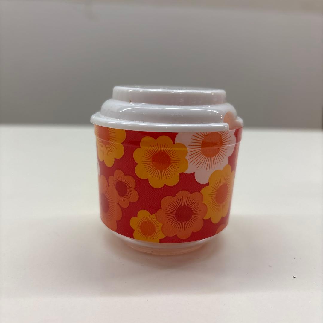 昭和レトロ花柄 調味料ケース 5個セット トレー付き