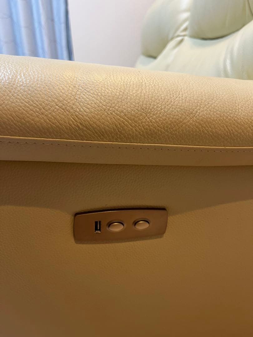 ヤマダオリジナル 電動リクライニングソファ レザー 2人掛けソファ