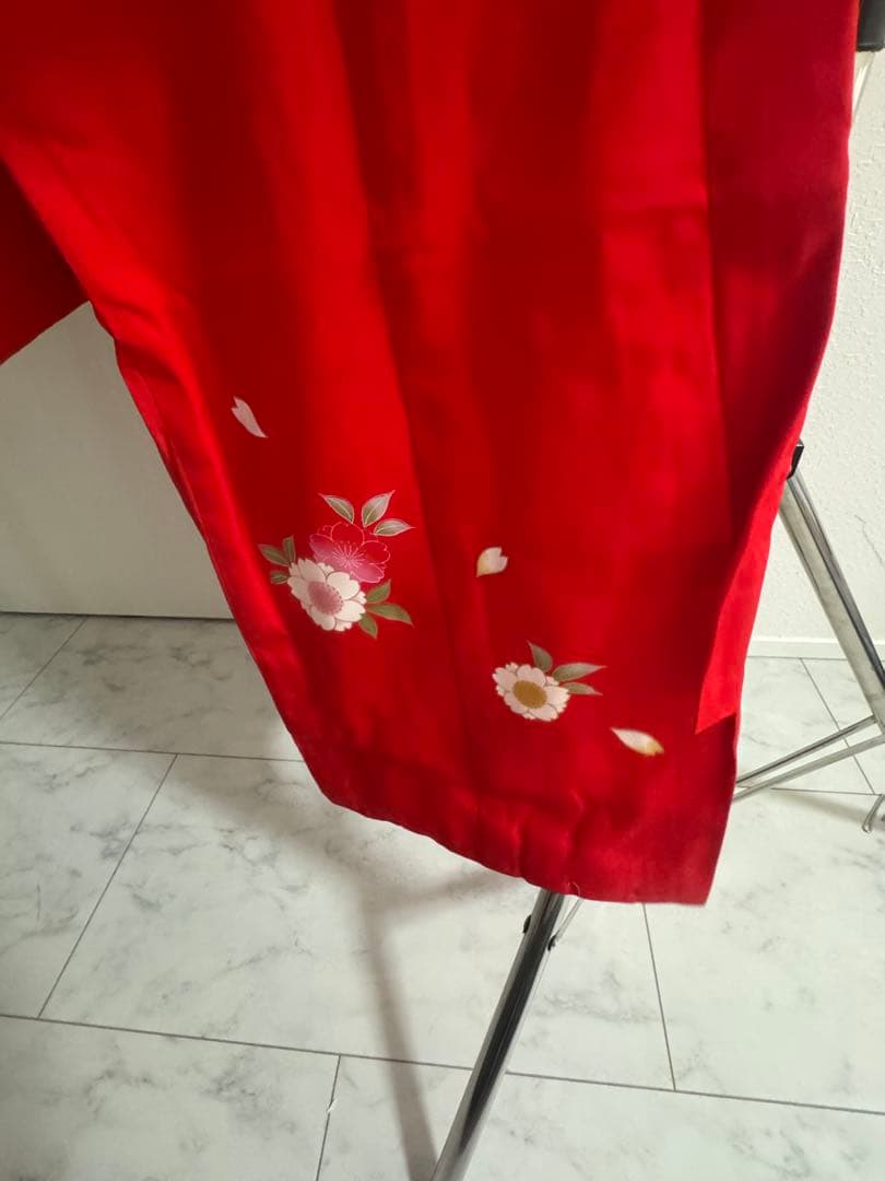 美品七五三着物、作り帯、草履、３歳用