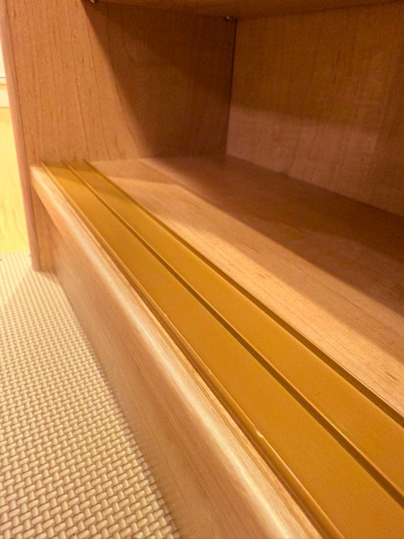 狭いカウンター下にも収納できるキャビネット 2扉付き