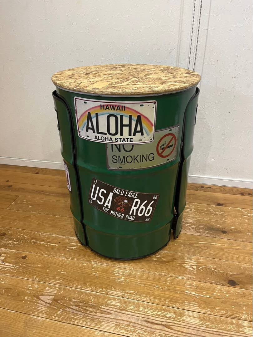 ドラム缶リメイクテーブルセット　☆送料無料☆