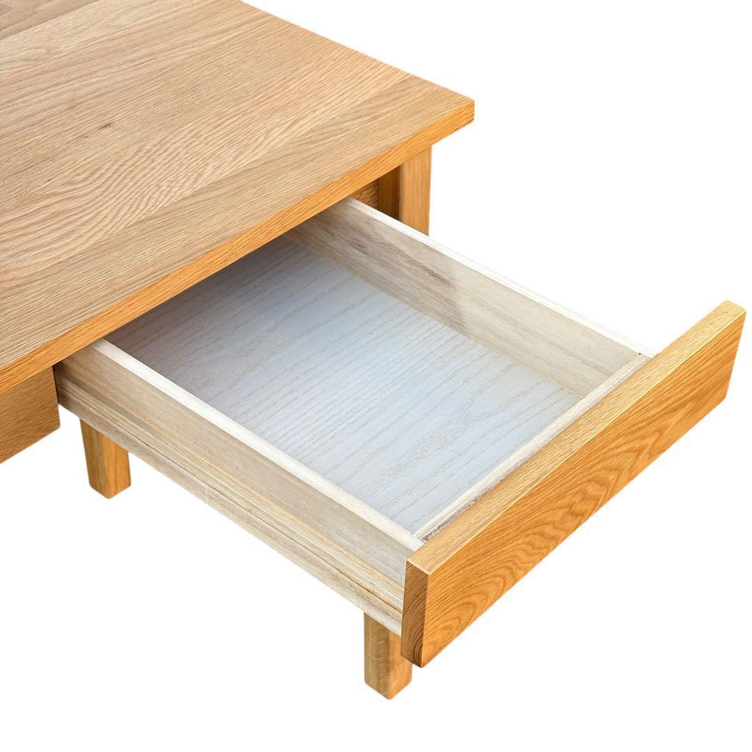 無印良品 無垢材デスク 引出付 オーク材 廃盤 W110