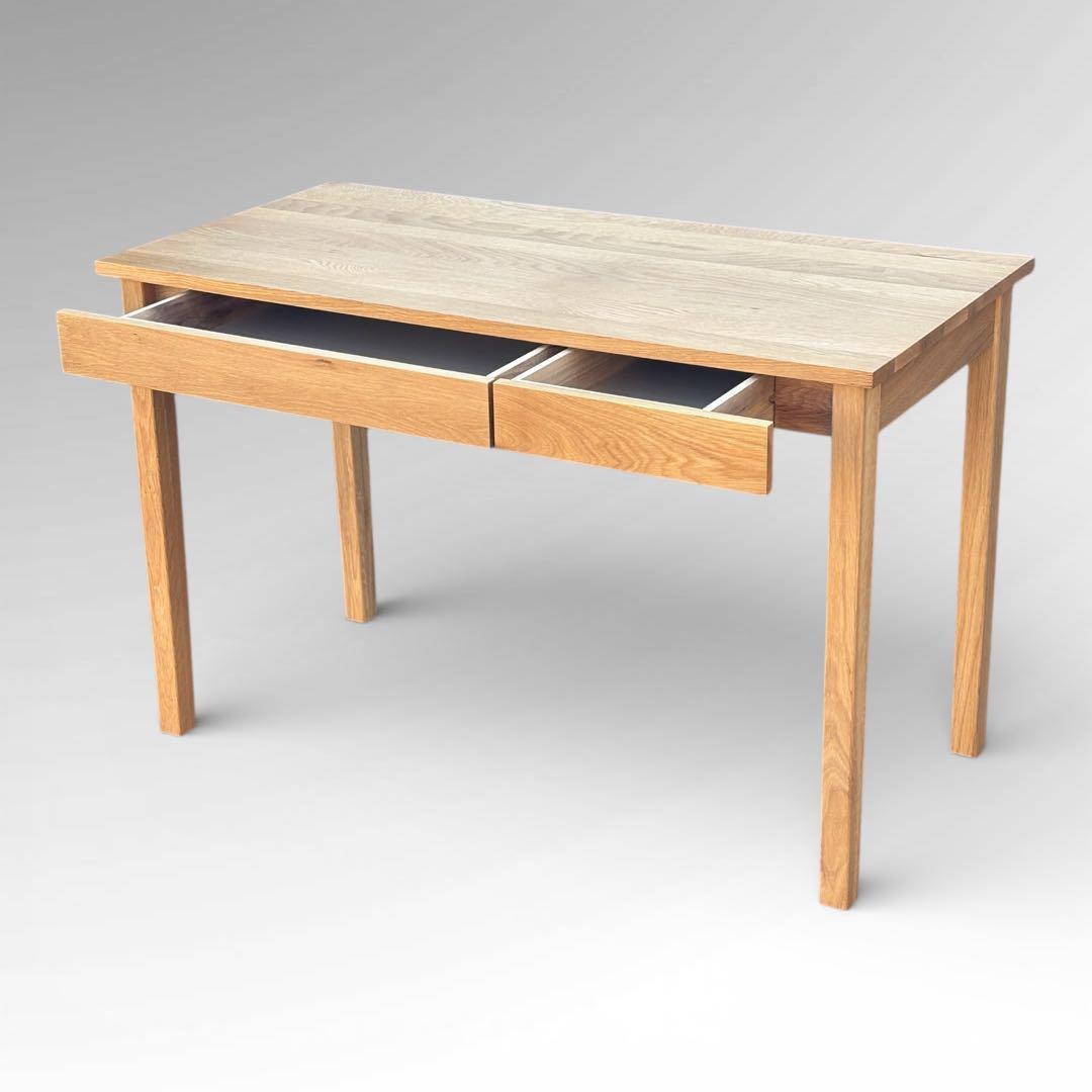 無印良品 無垢材デスク 引出付 オーク材 廃盤 W110