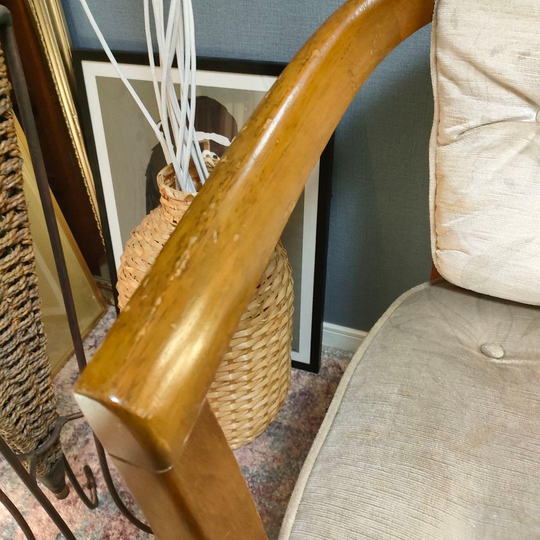 【マルニ木工】ラタンバック アームチェア 曲木椅子 昭和レトロ／ヴィンテージ