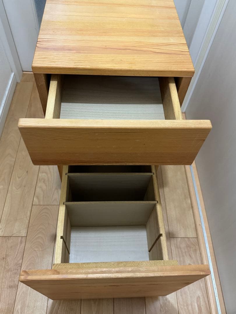 無印　デスクキャビネット　キャスター付