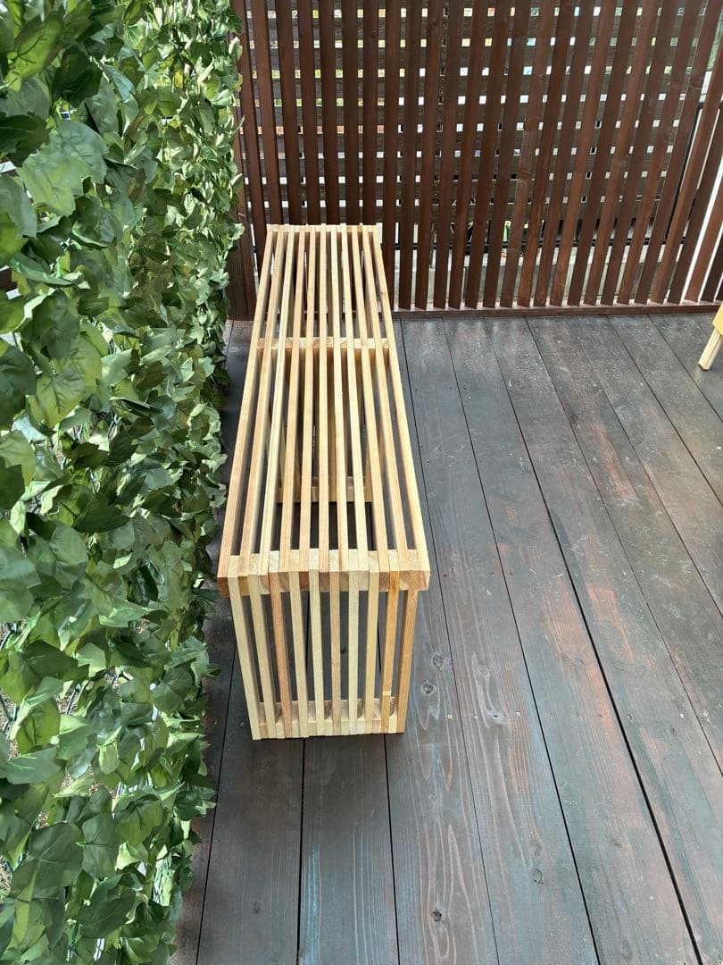 オーダー制作　杉無垢材ベンチ 飾り棚兼用 ナチュラルデザイン ハンドメイド