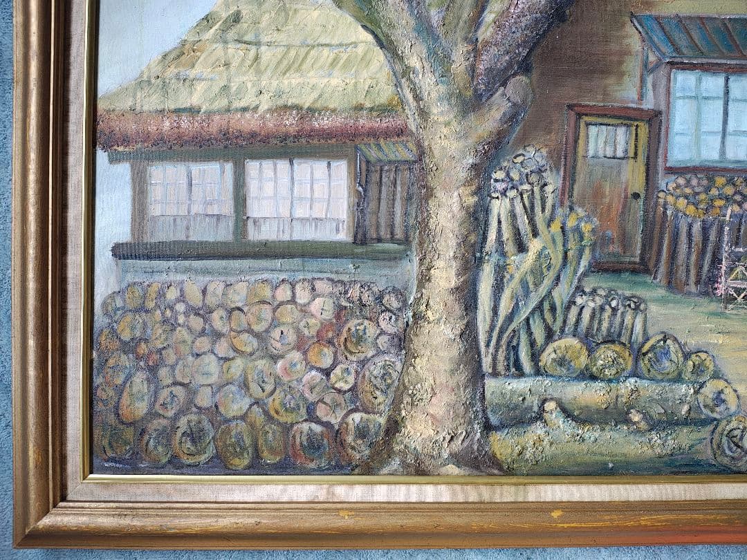 【送料込】F50号 油彩額 総幅8.5cm 創元展 示現会 白日会 DIY素材