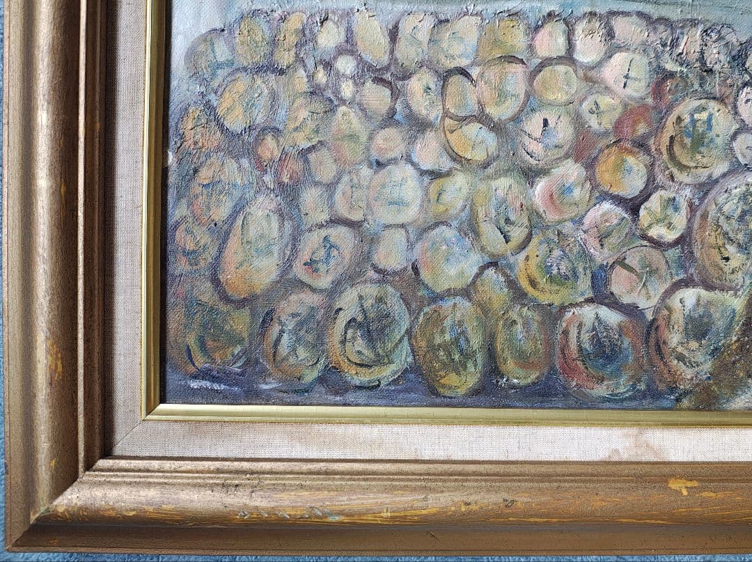 【送料込】F50号 油彩額 総幅8.5cm 創元展 示現会 白日会 DIY素材