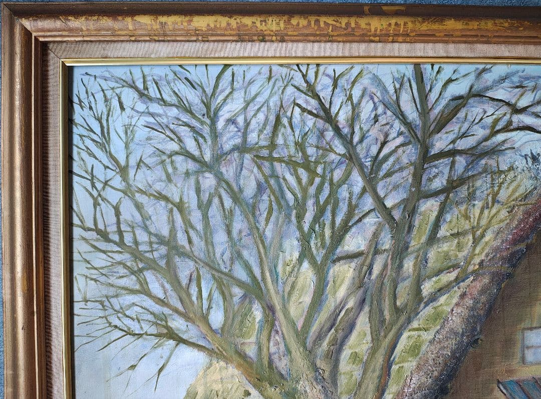 【送料込】F50号 油彩額 総幅8.5cm 創元展 示現会 白日会 DIY素材