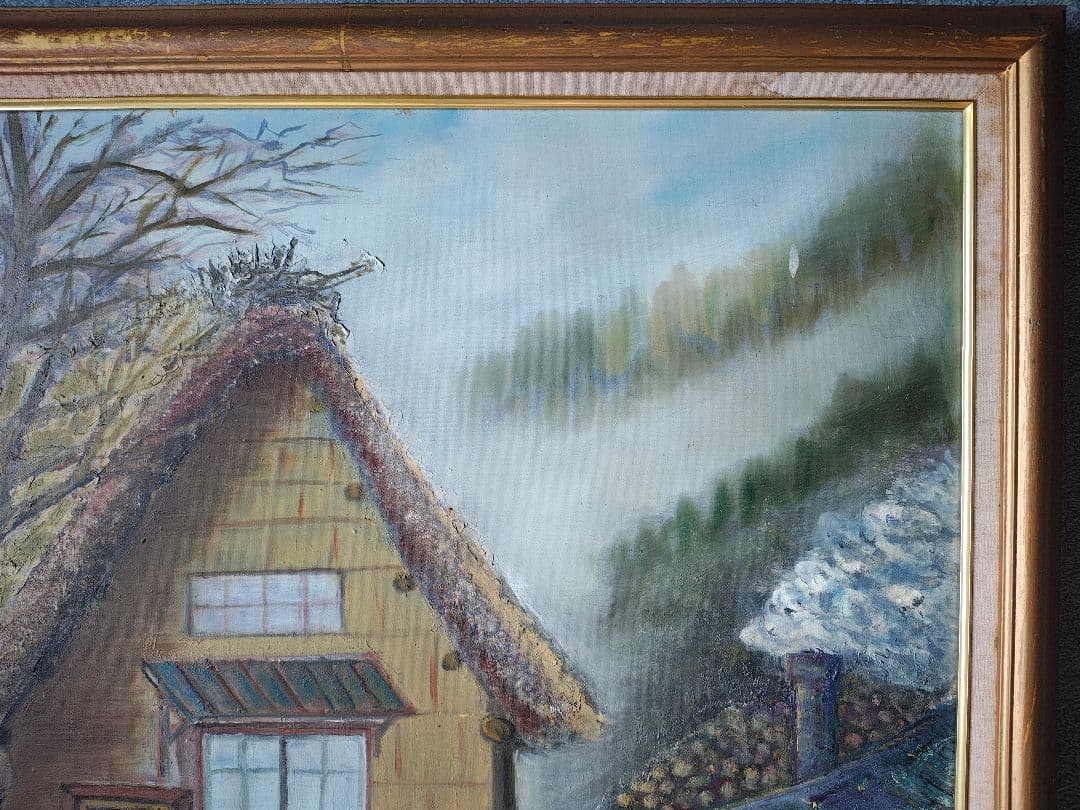 【送料込】F50号 油彩額 総幅8.5cm 創元展 示現会 白日会 DIY素材