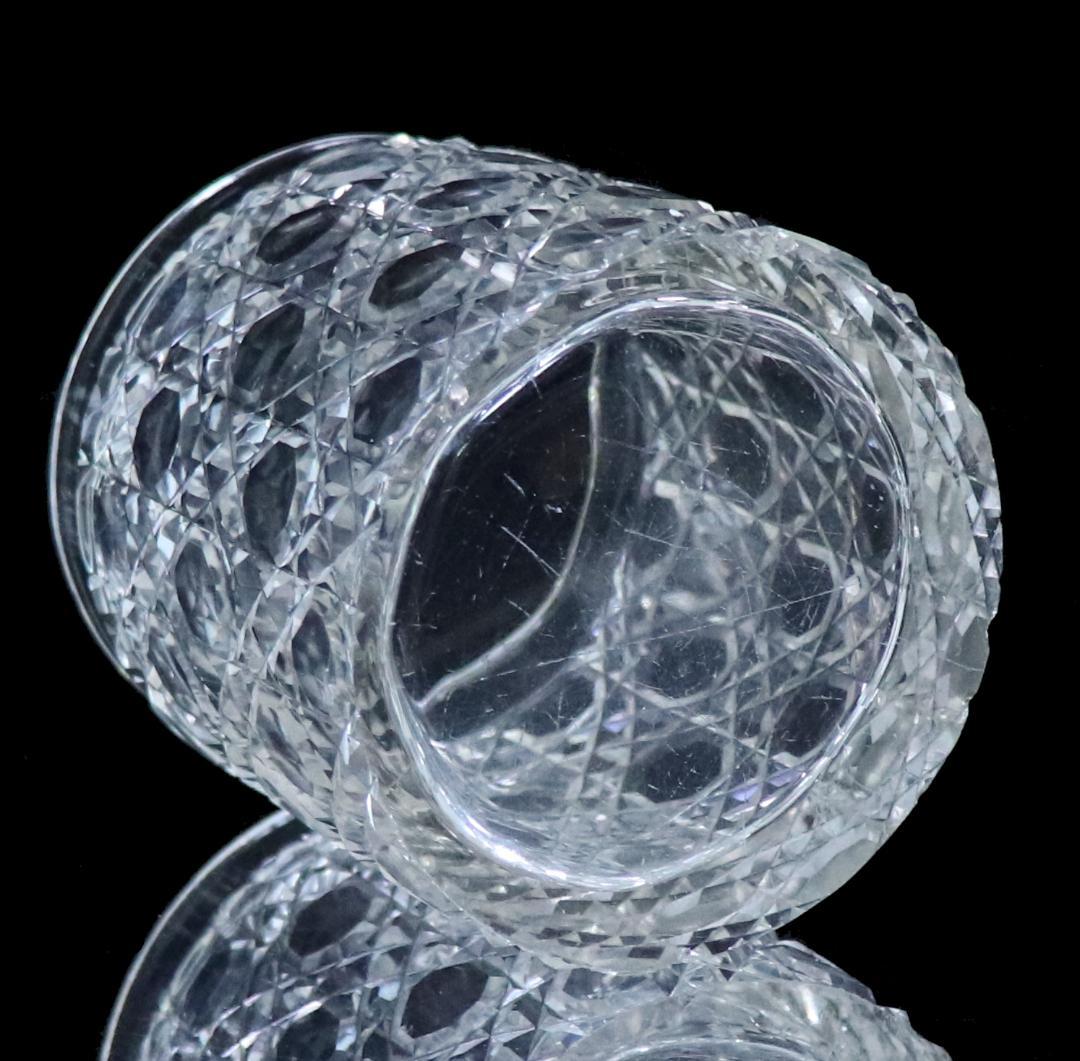 オールド・バカラ シルバー925銀装飾花柄蓋物 ディアマン・ピエーリー小物入れ