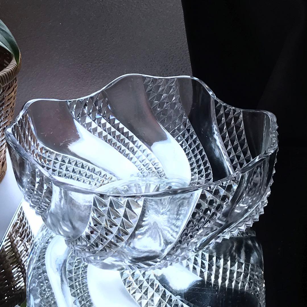 美しいオールドバカラBACCARATセルパンタンSERPENTINEサラダボウル