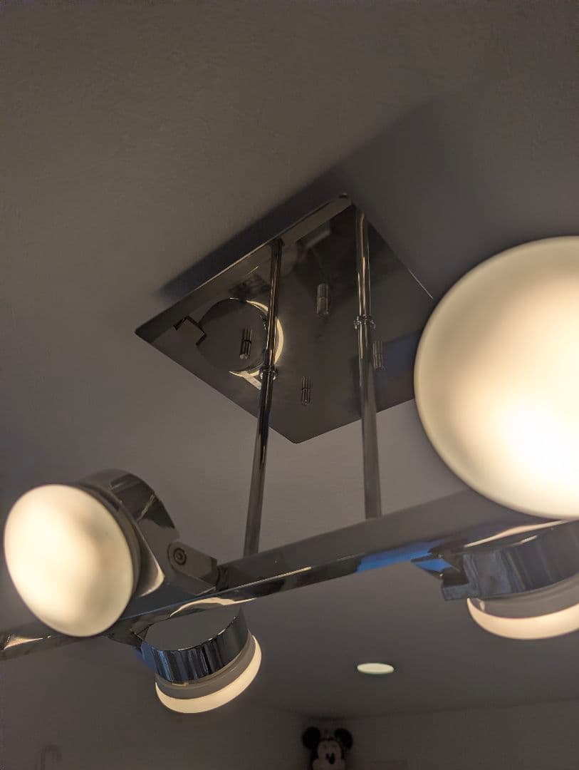 大塚家具　リビング　シャンデリア　スポットライト　６灯　廃盤　ステンレス　居間