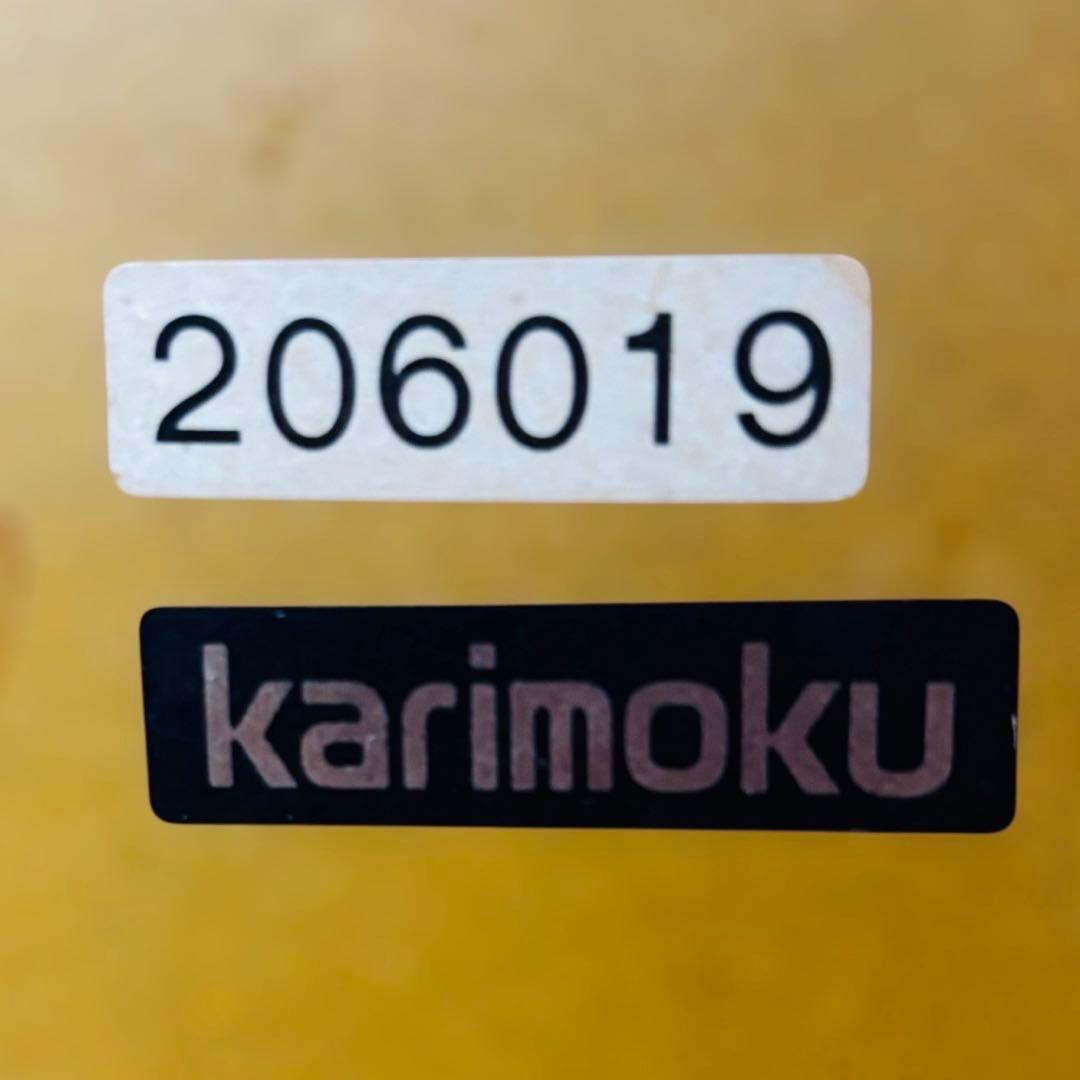 希少特注カリモク1991年製 抽象柄特殊塗装×ブナ脚リビングテーブル一点物