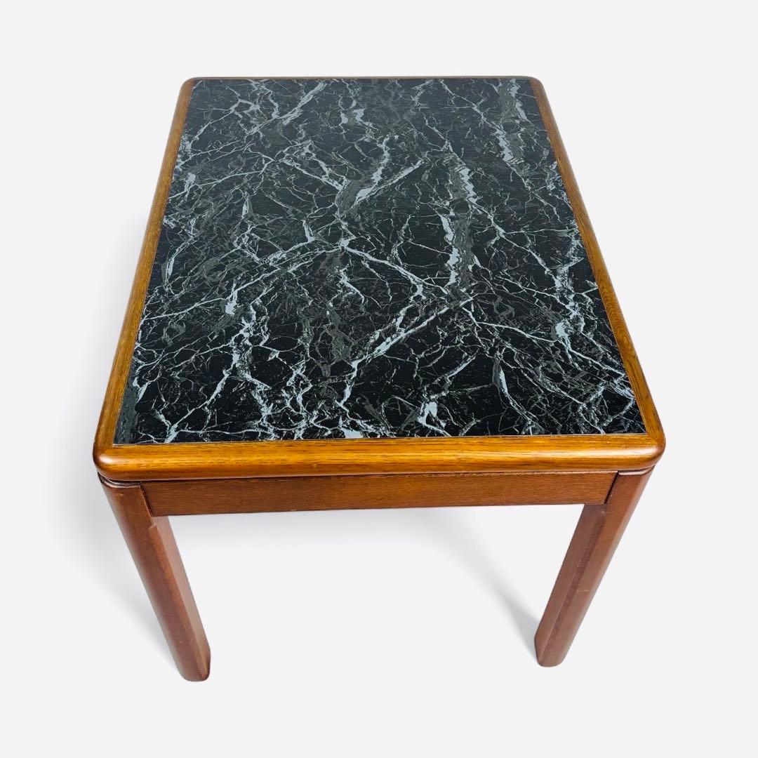 希少特注カリモク1991年製 抽象柄特殊塗装×ブナ脚リビングテーブル一点物