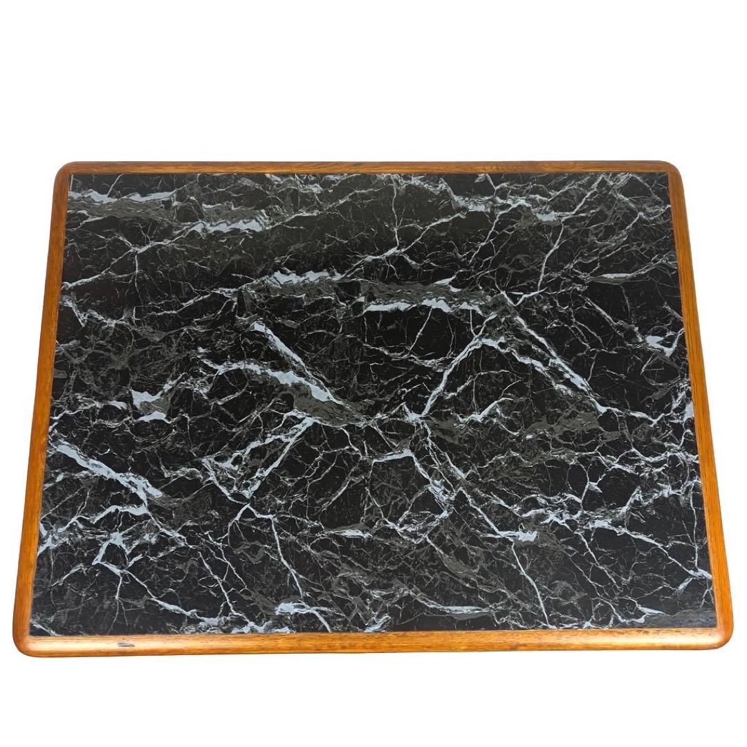 希少特注カリモク1991年製 抽象柄特殊塗装×ブナ脚リビングテーブル一点物