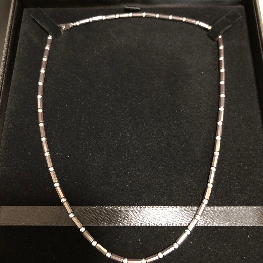 DisMoi ネックレス アスカブラック K18WG 43cm - メルカリ