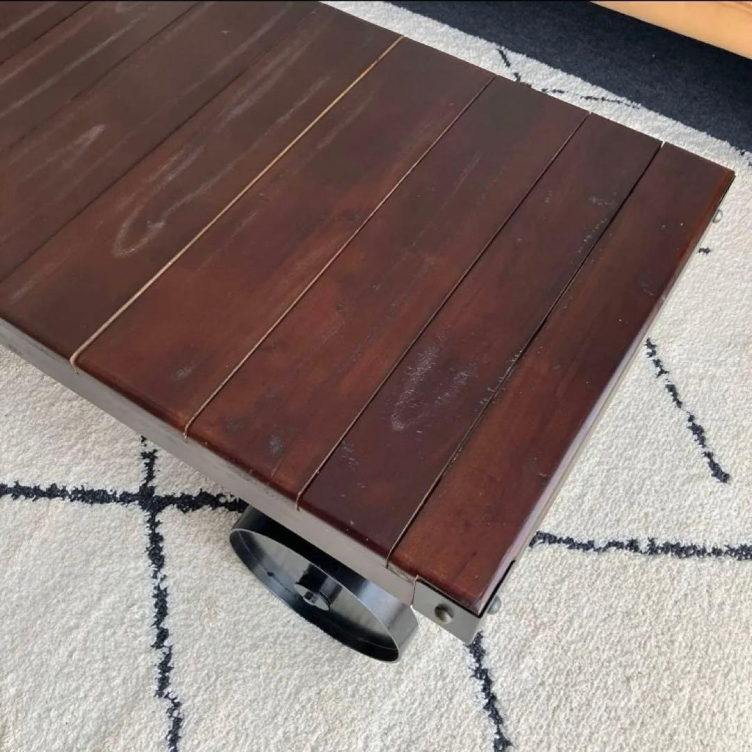 新品☆ヴィンテージ風トロリーテーブル　ローテーブル カフェ風インテリア