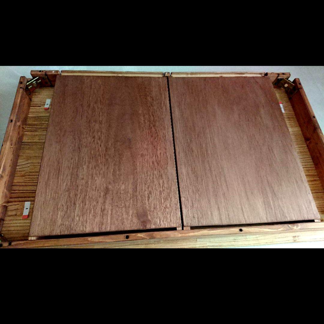 テーブル パイン材 天然木 長方形 引出し 引き出し