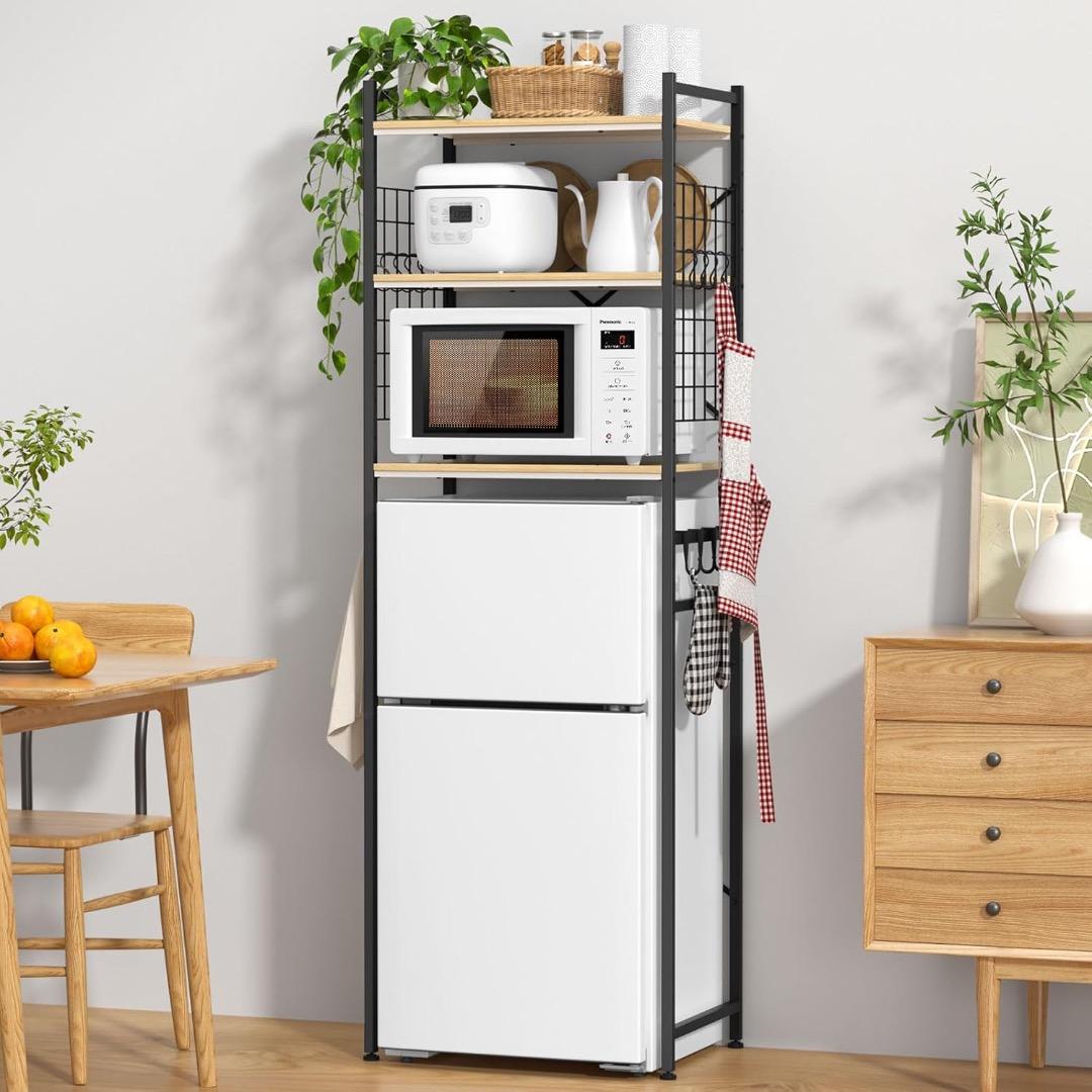 ✨大特価✨冷蔵庫ラック 3段 ゴミ箱上ラック 幅60×奥行40×高さ180cm